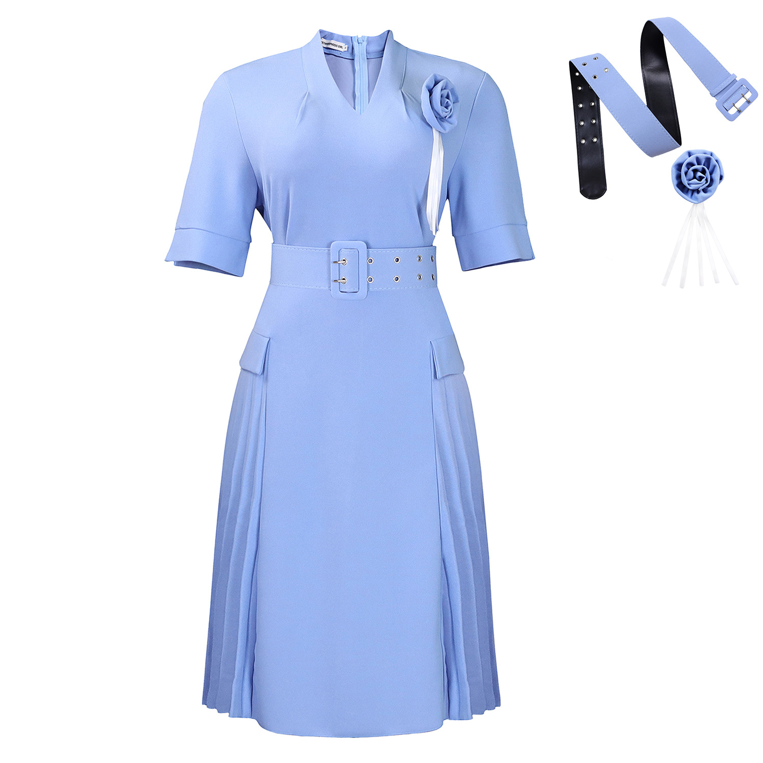 Sky blue corsage belt