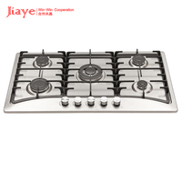 Plaques de cuisson commerciales en acier inoxydable Lpg ou Ng de l'usine Zhongshan avec 5 brûleurs en cuivre plaques de cuisson à gaz intégrées