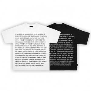 T-shirts 100% coton imprimés sur mesure pour hommes Streetwear Graphic Letters Digital Printing - Product Image 1