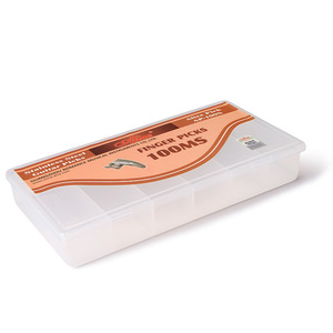 Púas para Guitarra Alice Finger Picks 100Ms de Acero Inoxidable, Caja de Púas para Guitarra Acústica, Acabado Mate Práctico - Product Image 1