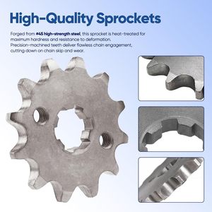 Piñón Delantero de Motocicleta <span class=keywords><strong>420</strong></span> 12T 17mm para 50-160cc TaoTao Loncin Roketa Coolster y Más ATV Quad Dirt Bike 4 Ruedas - Product Image 5