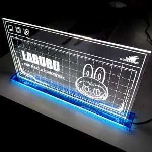 Sinal acrílico personalizado do sinal da tabela do diodo emissor de luz acrílico da gravação do laser do oem