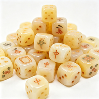 Dés en pierre précieuse D6 style jade, ensemble de dés à points, dés de casino de précision, dés de mahjong, logo gravé sur mesure