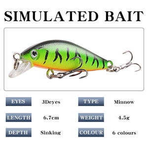 เหยื่อปลอม Xy 57 Minnow ขนาด 55 มม. น้ำหนัก 4.5 กรัม แบบจม สำหรับตกปลาแบส - Product Image 5