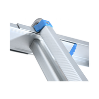 Échelle d'extension multi-positions 4x3 marches en aluminium, pieds évasés, 150 kg, conformité EN, pour supermarché, escalier, salle de sport – Fabricant leader, durable