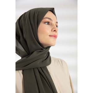 Chiffon <b>Shawl</b> For <b>Women</b> Khaki Breathable Middle East Style Scarf Lightweight Fashion Headwear - Product Image 1
