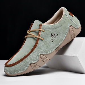 Nuevos Zapatos Casuales de Piel Sintética para Hombre, Diseño Otoño 2025, Zapatillas de Moda, Mocasines Transpirables de Caña Baja, Zapatos Planos para Conducir - Product Image 6