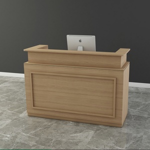 Comptoir de réception en bois <span class=keywords><strong>pas</strong></span> <span class=keywords><strong>cher</strong></span> de 80 cm, petit comptoir de réception, design de comptoir de réception avec mur arrière - Product Image 2