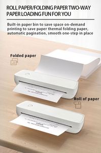 A80 Chất lượng cao giá thấp mini văn phòng di động nhỏ gọn máy in tài liệu Blue Tooth & USB inkless A4 Máy in nhiệt cầm tay - Product Image 5