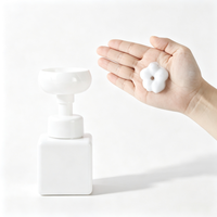 Flacon pompe carré en PETG de 250 ml, 450 ml, 650 ml pour mousse florale, distributeur de savon moussant rechargeable, bouteille de lavage mains et corps pour emballage cosmétique