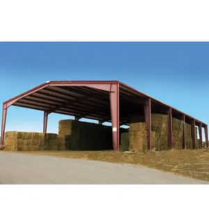 Outdoor Building Warehouse Fabric Steel Building for Hay Shed Storage