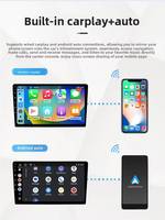 Reproductor Android 4+64G/6+128G de 10 pulgadas para coche, pantalla táctil WIFI 2 Din IPS, conexión móvil Carplay