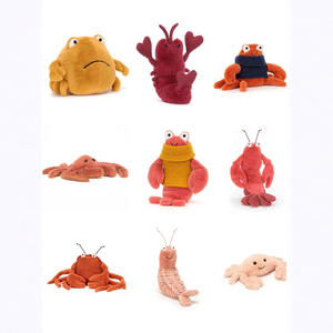 Juguetes de Peluche Estilo Jellycat de Mariscos: Cangrejo, Langosta, Pulpo, Almeja y Ballena Realistas para Niños y Coleccionistas - Product Image 1