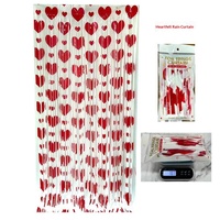 Rideau en paillettes PET en forme de cœur pour la Saint-Valentin - Décoration de fête - Toile de fond pour porte