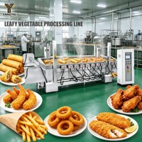 Ligne de friture automatique à haute efficacité, pour la production de poulet frit, de produits à base de pommes de terre, de pâtisseries frites