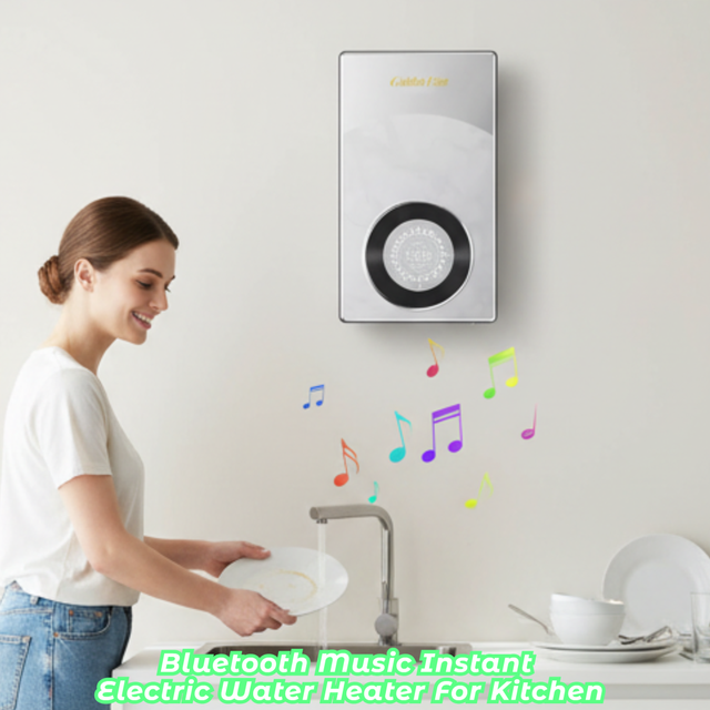 New Design Voice Control 12.5KW Bluetooth Music Instant Electric Water Heater for Kitchen Dishwashing