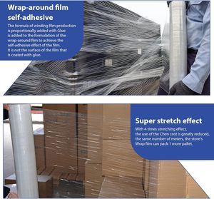 Nhà máy bộ phim kéo dài 18in x 1000ft thu nhỏ bọc cuộn cho Pallet bọc, công nghiệp sức mạnh bộ phim kéo dài cuộn dễ dàng để đóng gói - Product Image 5