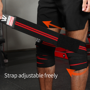 <span class=keywords><strong>Rodilleras</strong></span> deportivas elásticas para levantamiento de pesas en cuclillas y protectores de piernas a presión - Product Image 3