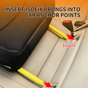 Vente directe d'usine, siège rehausseur sans dossier pour voiture, pour enfants de 125 à 150 cm, avec installation Isofix, certifié ECER129, coussin lavable - Product Image 6