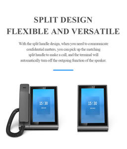 Téléphone IP VoIP écran 8 pouces son haute fidélité filtrage du bruit caméra Android double bande Wi-Fi POE RJ45 RJ11 Ports 16 SIP - Product Image 6