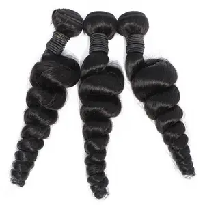 Long Human Hair Bundle Extension 36 38 40 Inch Loose Wave Double Weft Wholesale Price Cuticle Aligned Cambodian Hair Extensions