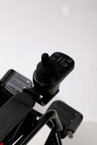 Fauteuil roulant pliable électrique motorisé robuste adapté aux personnes handicapées pour voyager - Product Image 4