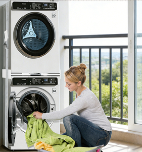 Kit universel de superposition pour lave-linge et sèche-linge avec construction métallique robuste pour utilisation en buanderie domestique - Product Image 3