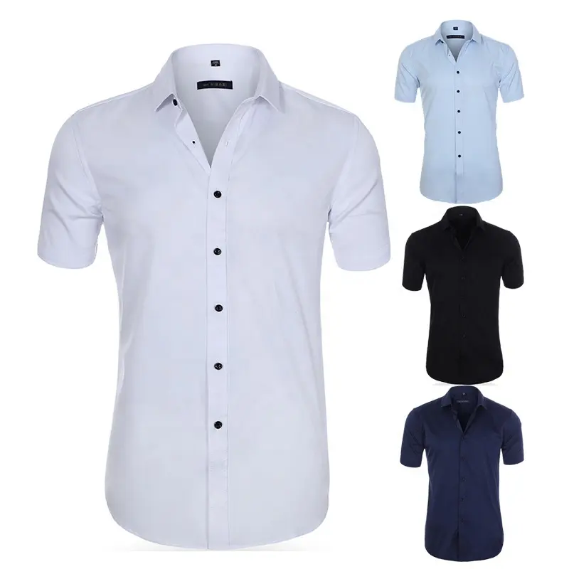 Plus Size Herren T-Shirts Sommer Kurzarm Herren Shirt weiße Polo-Shirts formale hochela tische Freizeit T-Shirt