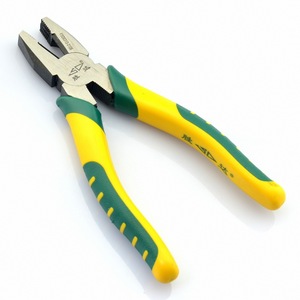Shengda Wire Cutters 8 Inch Rubber Handle Serrated Jaw Industrial Grade Chrome Vanadium Steel Pliers - Product Image 1