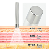 Machine de beauté à ultrasons à domicile Conversion de fréquence anti-âge de gouttelettes d'eau 3Mhz 10Mhz 17Mhz réparation rajeunissement de la peau personnaliser
