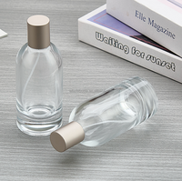 Bon prix, vente en gros, bouteille de parfum en verre transparente personnalisée de 100 ml