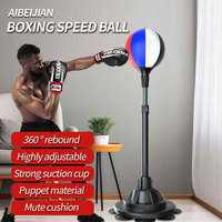 Ballon de boxe sur pied pour la maison, en PU, avec base à ventouse puissante, réglable, léger, durable, équipement d'entraînement, anti-stress