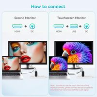 Nouvel écran tactile capacitif Full HD 22 pouces 10 points /VGA/BNC avec haut-parleurs intégrés, support VESA, garantie de 3 ans, usage industriel