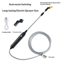 Pistola de Agua Eléctrica a Batería de Alta Presión, de Plástico, Portátil, con Atomizador Ajustable, para Jardinería y Uso Doméstico