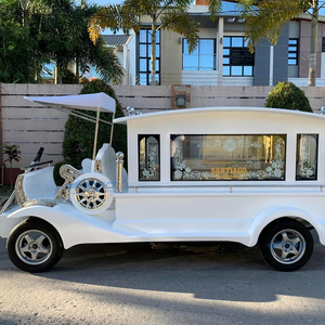 Nouvelle carrosse funéraire électrique blanc ivoire, transport spécial tiré par des chevaux, vente directe d'usine - Product Image 1