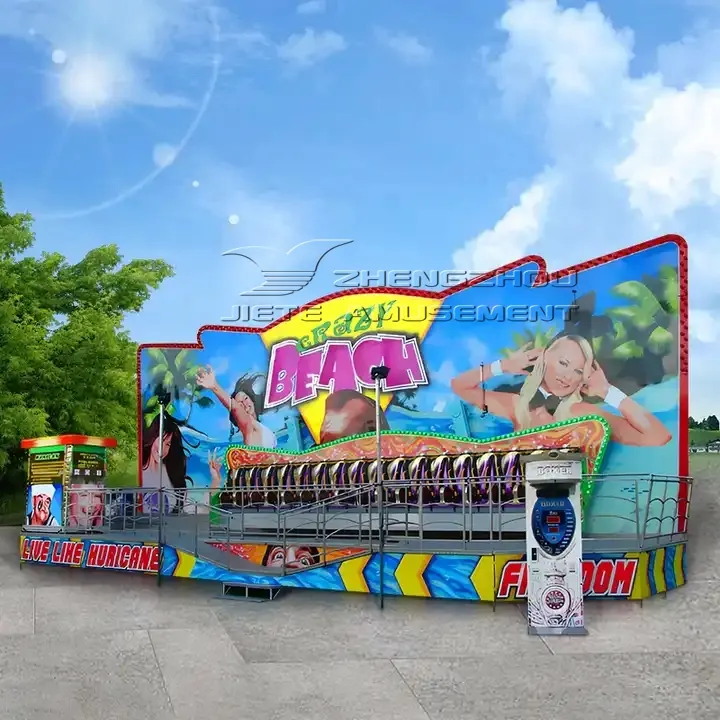 Sıcak satış fabrika karnaval oyunu römork monte taşınabilir Mini Miami eğlence parkı sürmek için çılgın dalga eğlence binmek satış