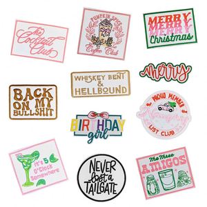 Parche Bordado Termoadhesivo Rosa con Diseño de Calabaza Navideña para Decoración de Sombreros y Abrigos - Product Image 1