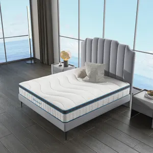 Colchón de espuma viscoelástica para cama de Hotel, colchón de colchon natural de látex, 10 pulgadas