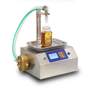 ماكينة صغيرة أوتوماتيكية لتعبئة عجينة السمسم الغراء مع عجينة الكمثرى في الخريف مع ماكينة تعبئة العسل والسمسم السائل المعلب بمضخة تروس TES-L15