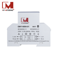 Medidor de Energía Wifi para Riel DIN EM114084-01, Medidor de Potencia con Control Remoto Bidireccional Modbus TCP