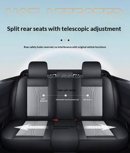 Fundas <span class=keywords><strong>de</strong></span> Asiento <span class=keywords><strong>de</strong></span> Coche Grises para Caballero, Cuero Nappa Transpirable y Perforado, Seguras para Bolsas <span class=keywords><strong>de</strong></span> Aire, Aptas para Todas las Estaciones, Universales para Kia Forte 2018-2025 - Product Image 3