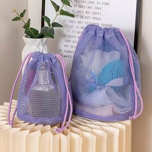 Mesh Drawstring <b>Storage</b> Pouch Bag Multi Purpose Travel Outdoor Activity Pouch <b>for</b> Digital Products <b>Makeup</b> Bag - Product Image 2
