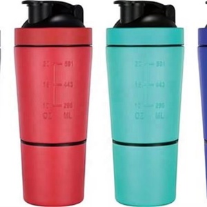 Protein Shaking Bottles Gym Protein Bottle Single Wall Acero inoxidable Shakers591ml + 200ml Protein <span class=keywords><strong>Shaker</strong></span> Bottle Sport - Product Image 1