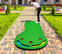 Tapis de putting de golf professionnel de haute qualité de la marque Zhenguan, base en plastique, retour automatique de balle pour l'entraînement au golf en intérieur et en extérieur