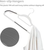 Perchas de Plástico Resistentes, Paquete de 24, Diseño Antideslizante, Gancho Giratorio de 360°, Multifuncionales para Armario, Dormitorio, Pantalones, Abrigos
