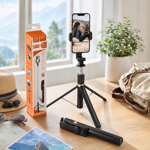 Trípode Selfie Stick JC-15 de Largo Alcance 1700mm, Soporte de Acero Inoxidable para Fotos de Grupo y Selfies en el Suelo - Product Image 3