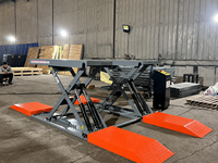 Elevador de Tijera Hidráulico de Lujo BOSCAR BC-1.4A de Posición Media, 4000 kg, Cuatro Cilindros, Motor de 2.2 kW, Altura de Elevación Móvil