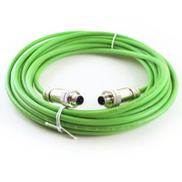 Câble Premier CAT6A M12 8 positions X-Code Mâle Femelle Montage sur panneau Haute flexibilité Contacts plaqués or IP67 Ethernet industriel
