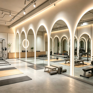 Smart Arched LED Full-length Floor <strong>Mirror</strong> Backlit Wall Mounted Intelligent <strong>Mirror</strong> <strong>for</strong> <strong>Gym</strong> Yoga Dance Studio Fitness Espejo - Product Image 1