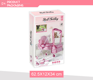 Préscolaire semblant jouer en plastique chariot belle bébé poupée jouet porteur - Product Image 4